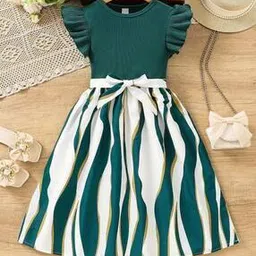 hopzonic Girls Stripes A-Line Dress-picture-44