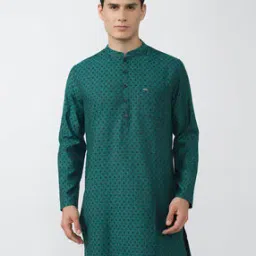 peter england Men Micro Print Long Kurta-picture-34