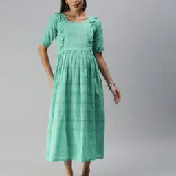 swishchick Round-neck Fit & Flare Dress-picture-16