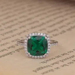 ornate jewels Women Sterling Silver Square Cocktail Ring-picture-16
