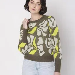 vero moda Knitted Crew-Neck Pullover with Ribbed Hem-picture-34