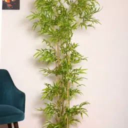 home bloom Artificial Bamboo Plants with Pot for Interior Decor  image 1