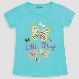 fashion world Girls Graphic Print Relaxed Fit Round-Neck T-Shirt-picture-10