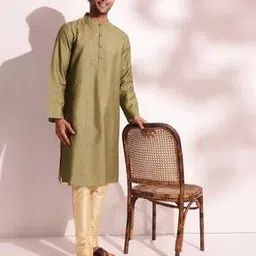 fabindia Men Relaxed Fit Mandarin-Neck Kurta-picture-42