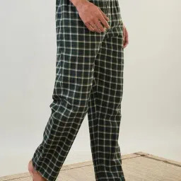 sleepz by raymond Men Checked Pyjamas with Elasticated Waistband image 1