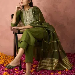 hritika Women Embroidery Straight Kurta Set image 1