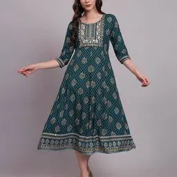 aayusika Women Embroidered Fit & Flare Dress-picture-20