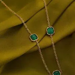 carlton london Women Gold-Plated Stone-Studded Short Necklace-picture-39