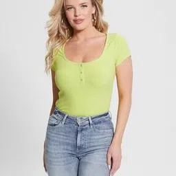 guess Ribbed Scoop-Neck Top-picture-31