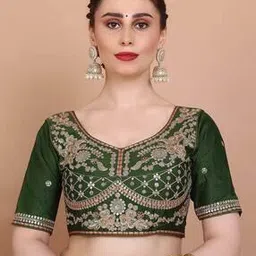 salwar studio Women Embroidery Back Open Blouse-picture-49