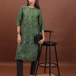 ketch Women Paisley Print Straight Kurta-picture-37