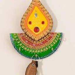 ecraftindia Paper-Mache Embossed Tilak Key Holder with 5 Hooks-picture-18