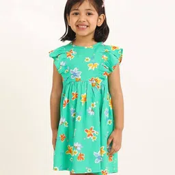 campana Girls Floral Print Fit & Flare Dress image 1