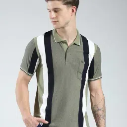 monte carlo  Men Collar Neck Polo Stripes T-shirt image 1