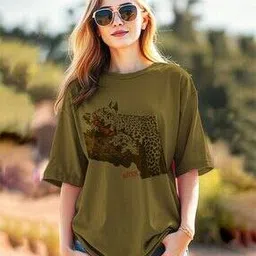 aoosh Women Graphic Print Oversized Fit Crew-Neck T-Shirt-picture-24