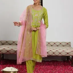 gerua by libas Women Embroidered Straight Kurta Suit Set image 1