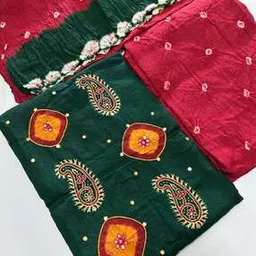 drashti creation Embroidered 3-Piece Unstitched Dress Material-picture-32