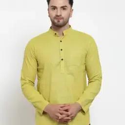 aarsha Band-Collar Patch-Pocket Short Kurta-picture-52