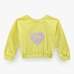 u.s. polo assn. Girls Marbling Heart Logo Print Regular Fit Round-Neck T-Shirt-picture-38
