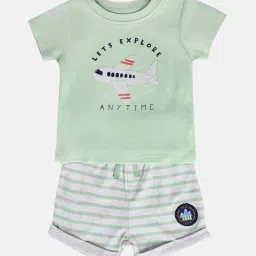 mini klub Pack of 2 Round-Neck Knitted Cotton Set image 1