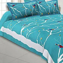 jaipur fabric 240 TC Graphic Print Double Bedsheet with 2 Pillow Covers-picture-24