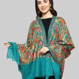 indie picks Women Embroidered Shawl with Fringes-picture-13