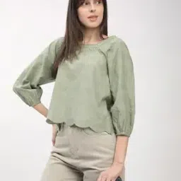 r&b Women Slim Fit Self-design Top-picture-37