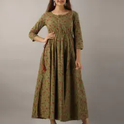 glam roots Floral Printed Fit And Flare  Dress-picture-37