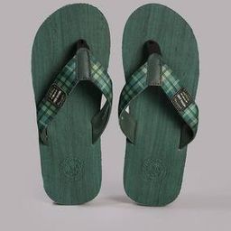woodland Men Checked Thong-Strap Flip-Flops-picture-8