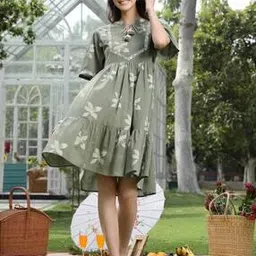 stylum Women Floral Fit and Flare Dress-picture-15