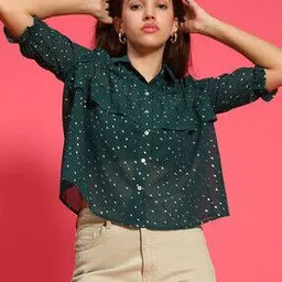 oxolloxo Polka-dot Woman Regular Fit Shirt-picture-40