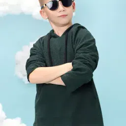 instafab Striped Hoodie with Kangaroo Pocket-picture-14