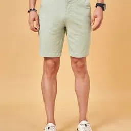 byford by pantaloons Men Mid-Rise Slim Fit Flat-Front Cotton City Shorts-picture-12