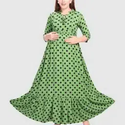 mamma's maternity Polka-Dot Print Tiered Dress-picture-28