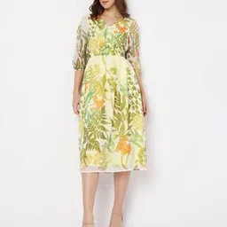 vero moda Floral Print A-Line Dress-picture-38