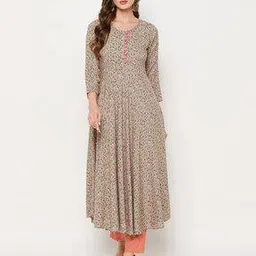tissu Floral Flared Kurta-picture-47