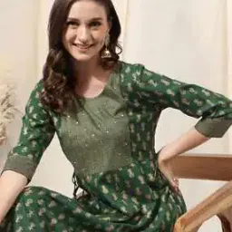 mirchi fashion Block Print A-Line Kurta-picture-30