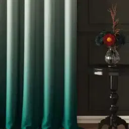 Story@Home Polyester 2 U Long Door Curtain 9 Feet (Ocean Green & Ivory)-picture-49