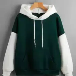 bestic fashion Women Colourblock Hoodie with Kangaroo Pocket-picture-37