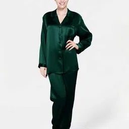 bellababebysk Women Satin Shirt & Pyjamas Set-picture-27