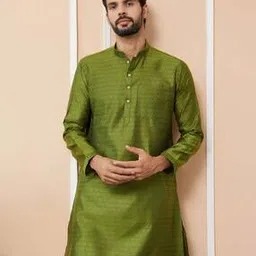 see designs Men Self-design Long Kurta-picture-11