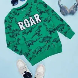 pantaloons junior Boys Graphic Print Regular Fit Cotton Sweatshirt-picture-14