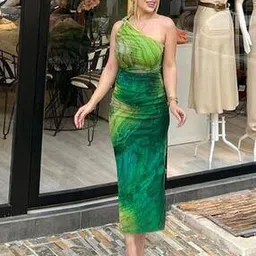 divawalk Women Printed One-Shoulder Bodycon Dress-picture-46