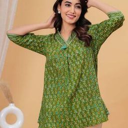 indie picks Women Ajrak A-Line Tunic-picture-15