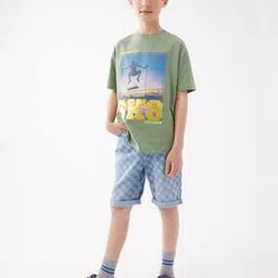 marks & spencer Skate Print Sequin Pure Cotton T-Shirt-picture-32