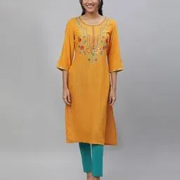 aurelia Women Embroidered Straight Kurta-picture-35