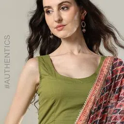 nyrika Women Smoked Sleeveless Side-Open Cotton Blouse-picture-24