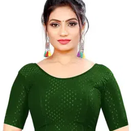 ss sanket synthetics Women Slip-On Blouse with Woven Motifs-picture-14