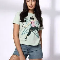 dnmx Women Graphic Print Regular Fit Crew-Neck T-Shirt-picture-50