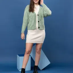 wearlusso Women Full Length Sleeve Sweater Dress image 1